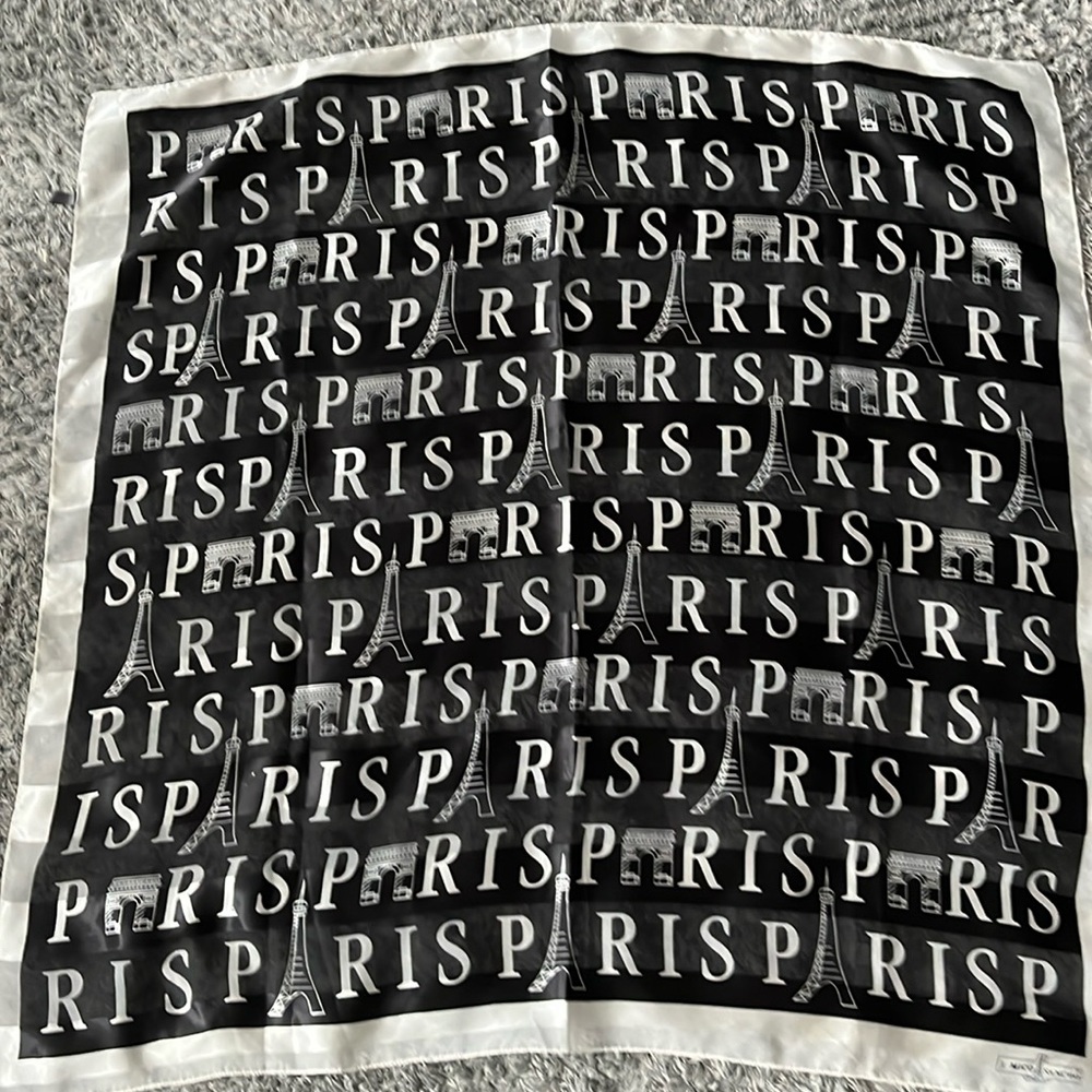 Paris - French Square Scarf / Bandana / Hankerchief - French Tourism gift